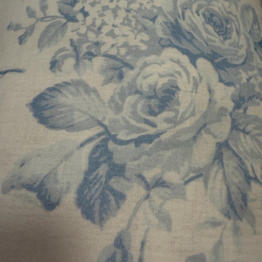 Coquette Fancy Blue Floral Ruffle Pillow - Decorative Accent ~ Charming - Picture 9 of 12